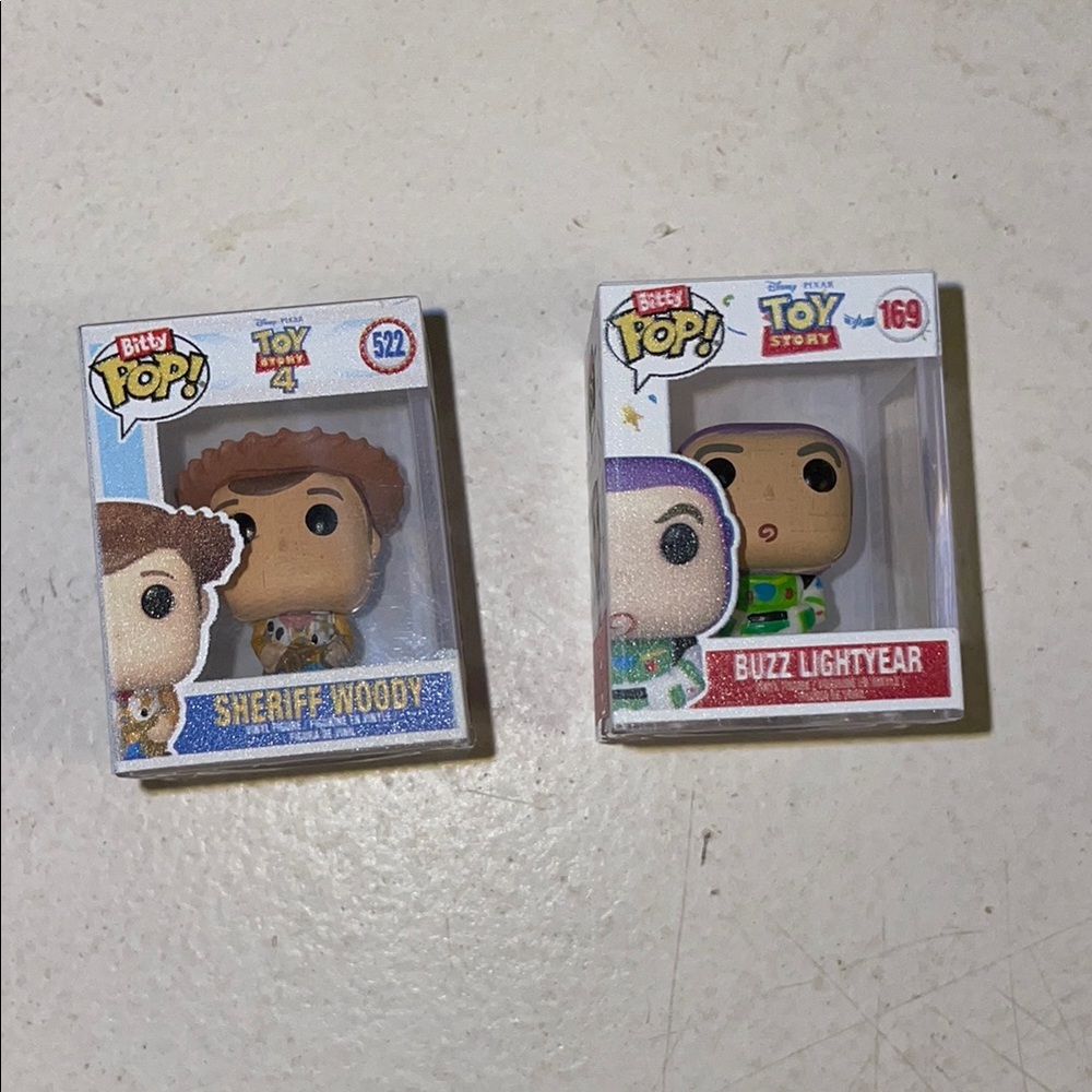 Sheriff Woody and Buzz Lightyear Toy Story Bitty POP!